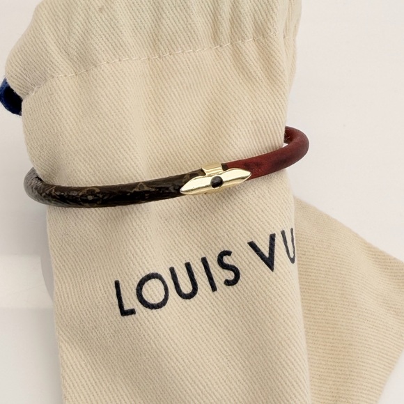 Louis Vuitton Daily Confidential Bracelet with Gold Clasp